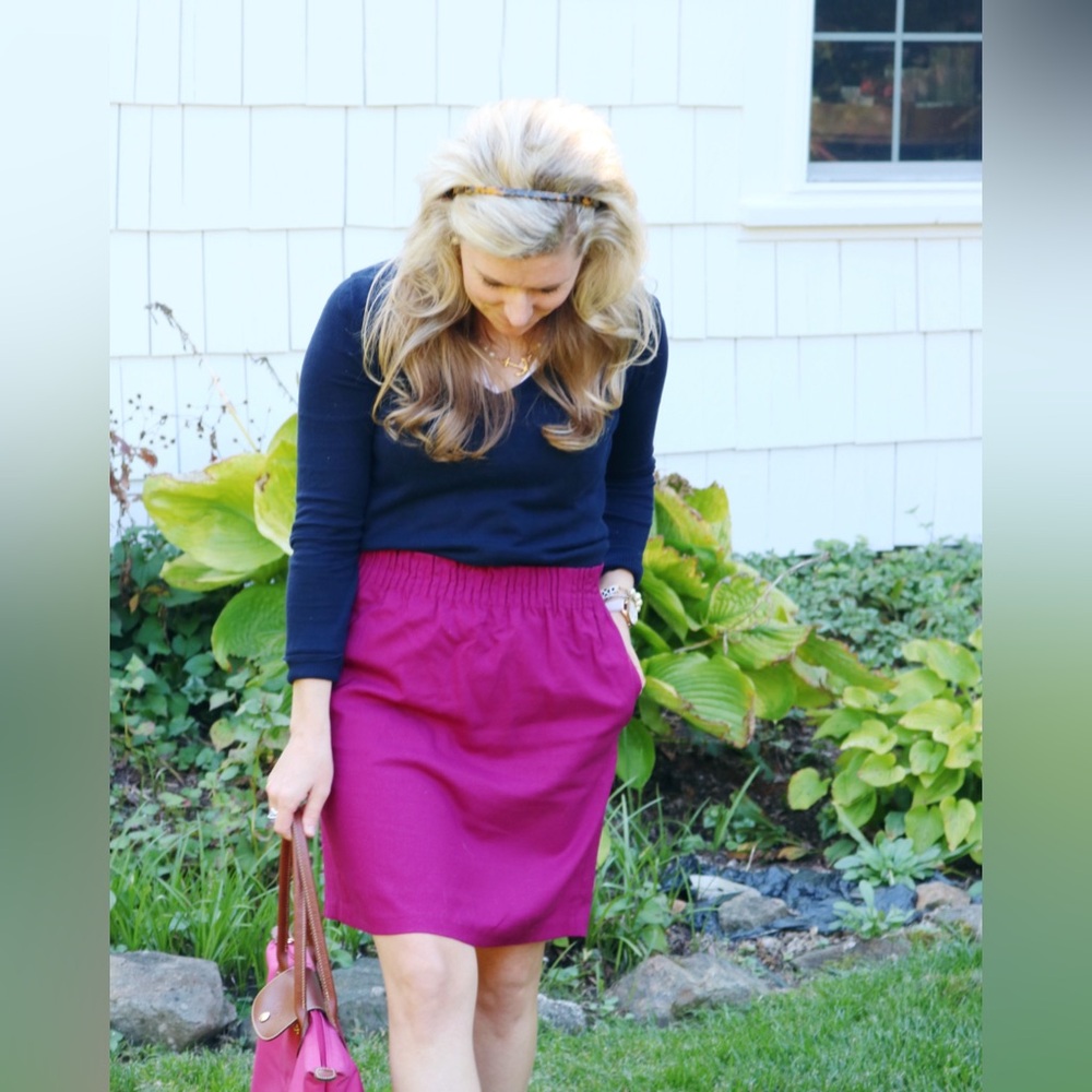 J. Crew A-Line Smocked Mini Skirt